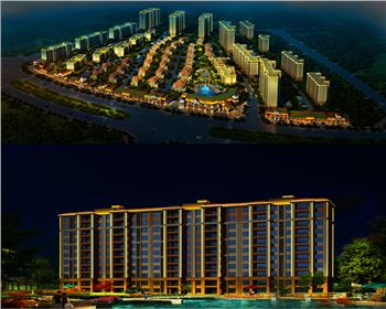 青海樓體亮化設計-碧桂園住宅小區